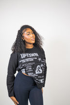 UPT1WN "STAY THE SAME" Long Sleeve Waffle Tee - Black