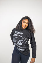 UPT1WN "STAY THE SAME" Long Sleeve Waffle Tee - Black