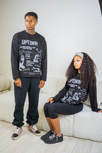 UPT1WN "STAY THE SAME" Long Sleeve Waffle Tee - Black