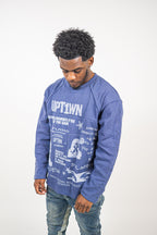 UPT1WN "STAY THE SAME" Long Sleeve Waffle Tee - Midnight Navy