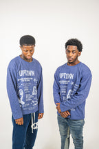 UPT1WN "STAY THE SAME" Long Sleeve Waffle Tee - Midnight Navy