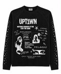 UPT1WN "STAY THE SAME" Long Sleeve Waffle Tee - Black